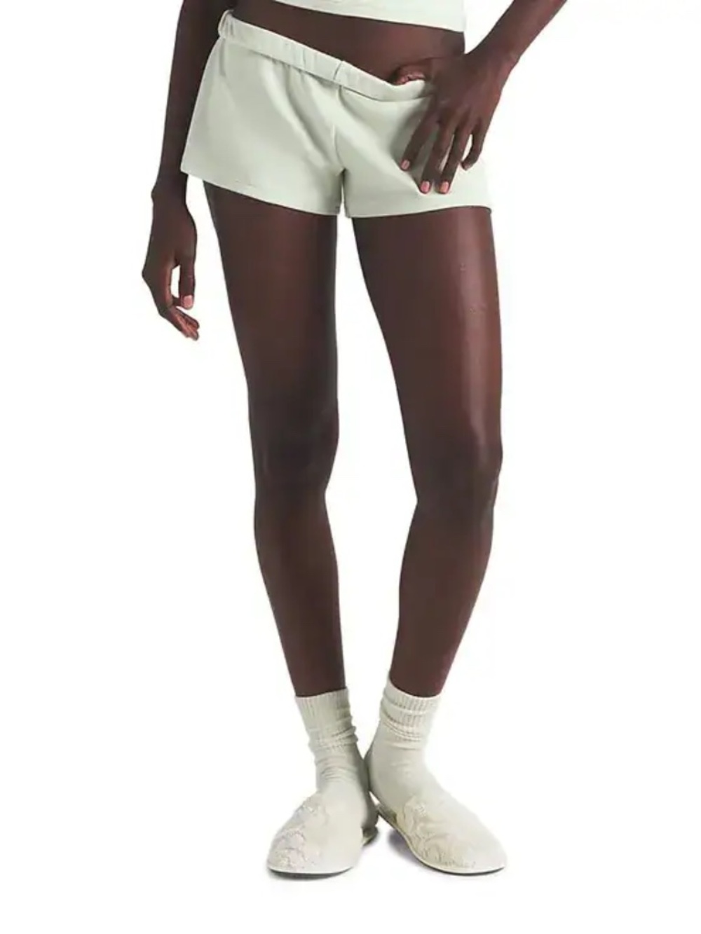 SKIMS Cotton Rib Loose Shorts Spearmint size small